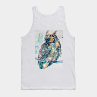 Great horned owl in gold Tank Top
